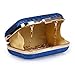 BMC Glitter Covered Fabric Hard Case Alloy Chain Strap Fashion Handbag Clutch