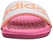 adidas Performance Voloomix XJ Slide Sandal,Pink/White/Flash Orange,4 M US Big Kid