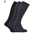 Mens ribbed knee high 100% cotton socks (Pack of 3)