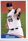 2012 Topps Baseball MLB Sticker #167 Josh Johnson Miami Marlins