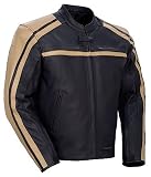 Tourmaster Coaster Series II Mens Leather Motorcycle Jacket Black/Brown Large