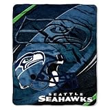 NFL Seattle Seahawks 50-Inch-by-60-Inch Micro-Raschel Plush Throw "Imprint" Design