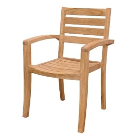 Anderson Teak CHS-033 Catalina Stackable Armchairs, Set of 4