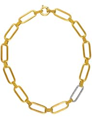 18K Yellow Gold Long Link Necklace 18 Inch
