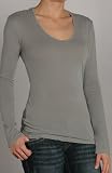 James Perse Long Sleeve Narrow Scoop Shirt (WMJ3143)