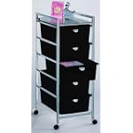 Organizer with 5 Black Drawers