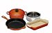 Le Creuset Cast Iron, Steamer and Stoneware Gift Set, 4 Piece, Volcanic