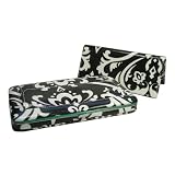 Damask Pattern Thick Fatty Flat Wallet w/ Checkbook Cover Choice of Trim Colors
