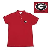 Georgia Bulldogs NCAA Classic Pique Polo Shirt for Women (Dk Red)