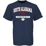 NCAA Russell South Alabama Jaguars Navy Blue Football T-shirt