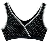 Angeliebe エンジェリーベ 前開き タイプ 授乳 兼用 ハーフ トップ L ブラック