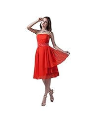 Strapless Sequined Pleated Chiffon Club Dress  With a Sash 