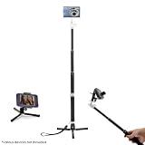 Fotopro 2 feet MS-5 Camera Tripod Self Shot kit with Cameras and Smartphones Holder, Max. Height/Length 2 Feet, Black