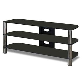 TechCraft BEL501B Wide Home Theater Stand (Black) by TECHCRAFT