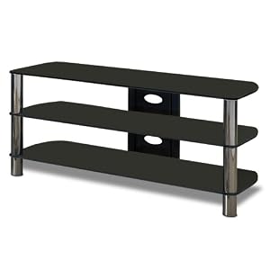 TechCraft BEL501B Wide Home Theater Stand (Black) by TECHCRAFT