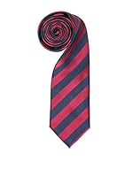 Carlo Visconti Corbata Rayas unica (Azul Marino / Morado)