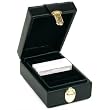 Black Leather Diamond & Gemstone Parcel Paper Travel Case Organizer 5 3 /8"
