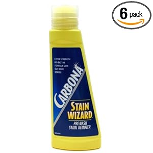 Carbona Stain Wizard Pre-Wash Stain Remover, 8.4-Ounce Bottle (Pack of 6)