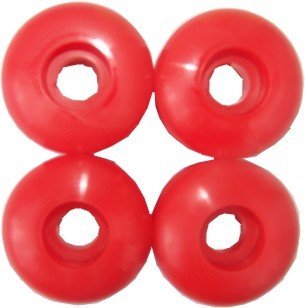 Skateboard Blank Rollen Set Rot