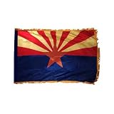Arizona 3x5ft Nylon Flag with Indoor Pole Hem and Fringe