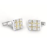 Diamond Cuff Links in 14K Two-Tone Gold (1.00ct)