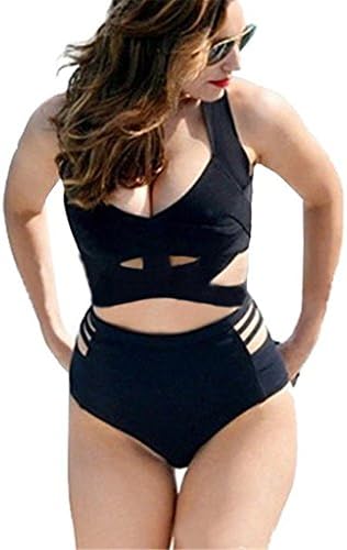 Women's 2PCS High Waist BikniPush Up Strappy Swimsuits