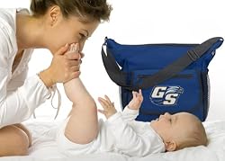 Georgia Southern University Diaper Bag Official NCAA College Logo Blue GSU Eagles Logo - Baby Bag - BEST Baby Shower GIFT for New Dad, Father or New Mom Mother GIFTS