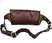 Tom Clovers Women's Men's Leather Waist Pack Fanny Bag Hip Purse Brown
