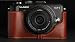 Genuine real COW leather case bag for Panasonic LUMIX DMC-GF1 camera Half case brown color