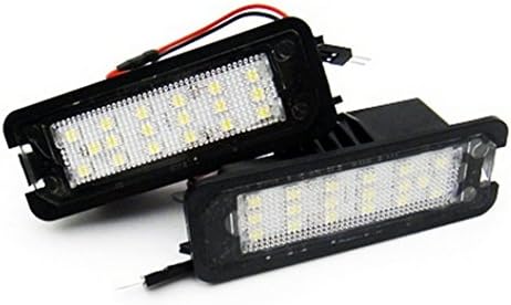 SunroadTek® 18-SMD Canbus LED License Plate Light For VW Golf GTi CC Rabbit Eos Beetle Phaeton Passat Porsche Cayman Carrera Cayenne Boxster Error Free