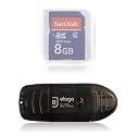 ELAGO USB High Speed Memory Card Reader/Writer + Sandisk 8GB SDHC Memory Card