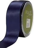 May Arts 1-1/2-Inch Wide Ribbon, Navy Satin