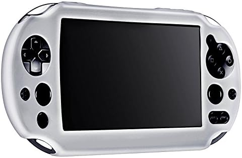 Everydaysource® Compatible With Sony PlayStation Vita 2000 Controller White Silicone Skin Controller Case + 6FT White Micro USB Cable