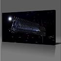 BATTLESTAR GALACTICA: Cylon Raider Ship XL 32" Gallery Framed Canvas Art Ready To Hang NEW