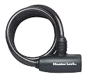 Master Lock 1800x8mm key self coiling Cable Lock Black