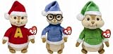 TY Beanie Babies - Alvin & the Chipmunks Set of 3 (Alvin, Simon & Theodore with Holiday Hats)