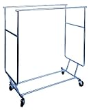 Deluxe Double Rail Commercial Collapsible Rolling Rack