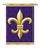 Fleur de Lis Silk Reflections Regular Size Flag