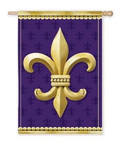 Fleur de Lis Silk Reflections Regular Size Flag