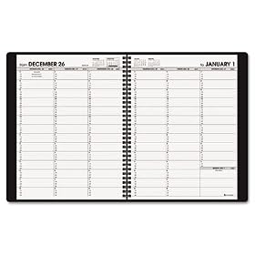 AT-A-GLANCE Recycled Weekly Appointment Book, 8 x 11 Inches, Navy, 2012 (70-950-20): Office Products