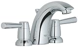 Grohe 20 120 00E Arden WaterCare 4-Inch Mini-Wideset Lavatory, StarLight Chrome