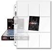 25 (Twenty Five) - BCW 9-Pocket Pages For Baseball Cards, Football Cards & Other Sports Cards, etc (fits into 3-Ring Notebook) - Sports Trading Cards Collecting Supplies - MADE IN USA!