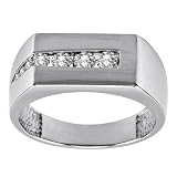10k White Gold Men's Journey Diamond Ring (1/2 cttw, H-I Color, I3 Clarity)