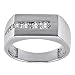 10k White Gold Men's Journey Diamond Ring (1/2 cttw, H-I Color, I3 Clarity)