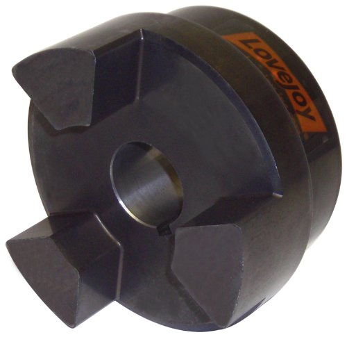 Lovejoy 41474 Size L190 Jaw Coupling Hub, Sintered Iron, Metric, 38 mm Bore A, 38 mm Bore B, 114.3 mm OD, 49.276 mm Length, 528.814 Nm Nominal Torque, 10 mm x 3.3 mm Keyway