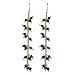 Sterling Silver Tigerseye Gemstone Earrings 4.5 Inches