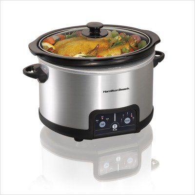 Hamilton Beach Programmable Slow Cooker 4.5 Quart Cooks 4 Lb Chicken