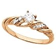 18K Rose Gold Diamond Wedding Set - 0.30 Ct.