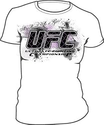 UFC Ultimate Fighting Championship Cage Juniors/Ladies White T-shirt Tee