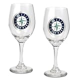 Seattle Mariners 2 Piece MLB Wine Glass Set